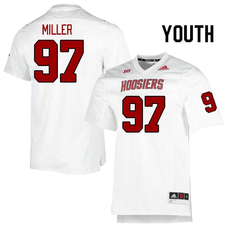 Youth #97 Jaxon Miller Indiana Hoosiers College Football Jerseys Stitched Sale-Retro